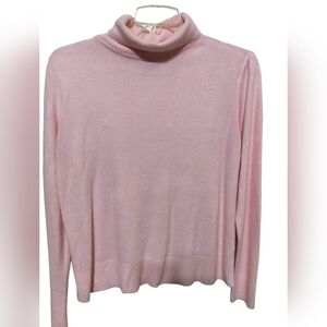 (1539) Carolyn Taylor Pink Turtle Neck Pullover Sweater Size XL